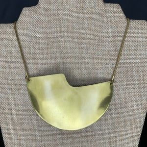 elegant brass base metal necklace.